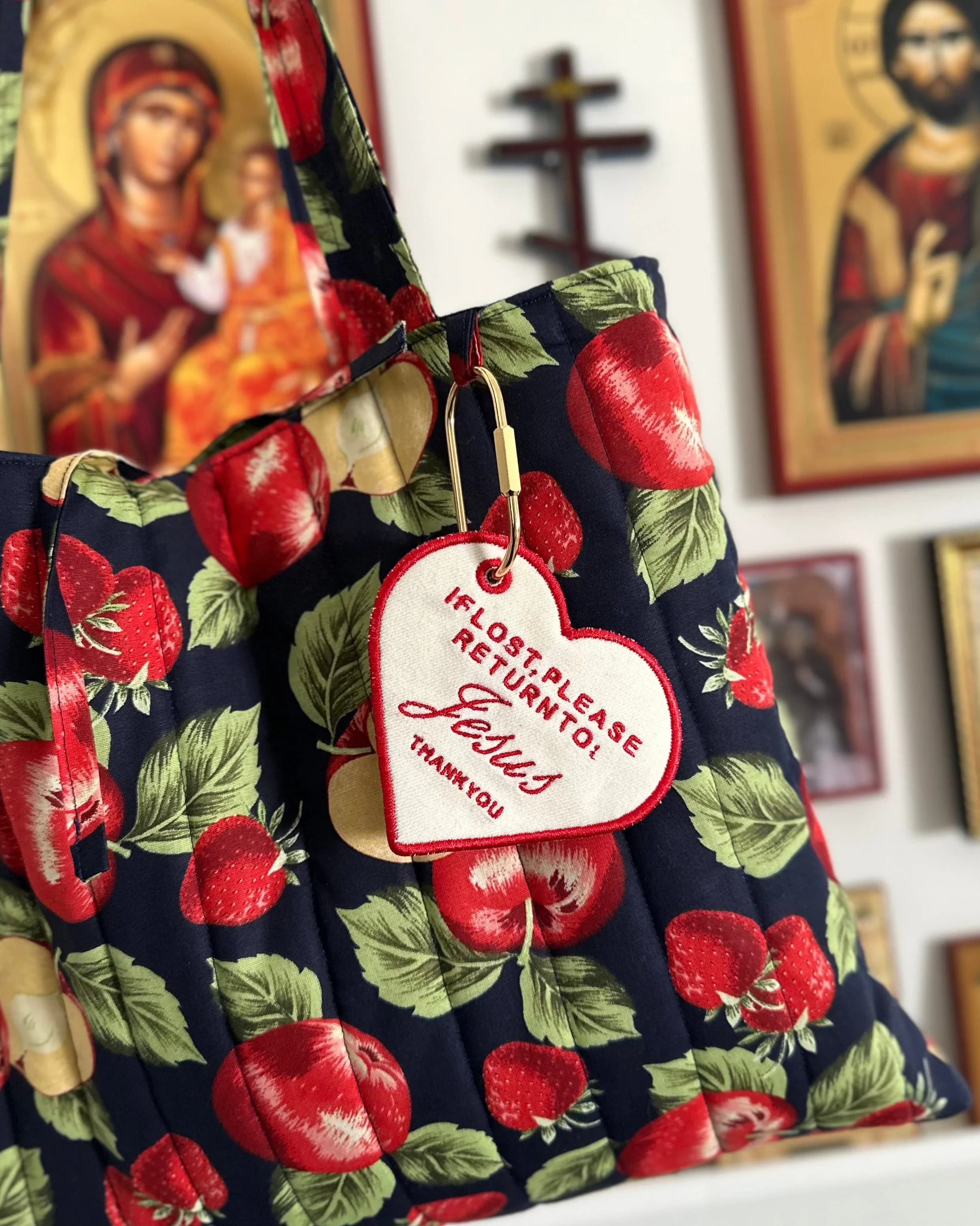 "Found in Him" - Heart Bag Tag